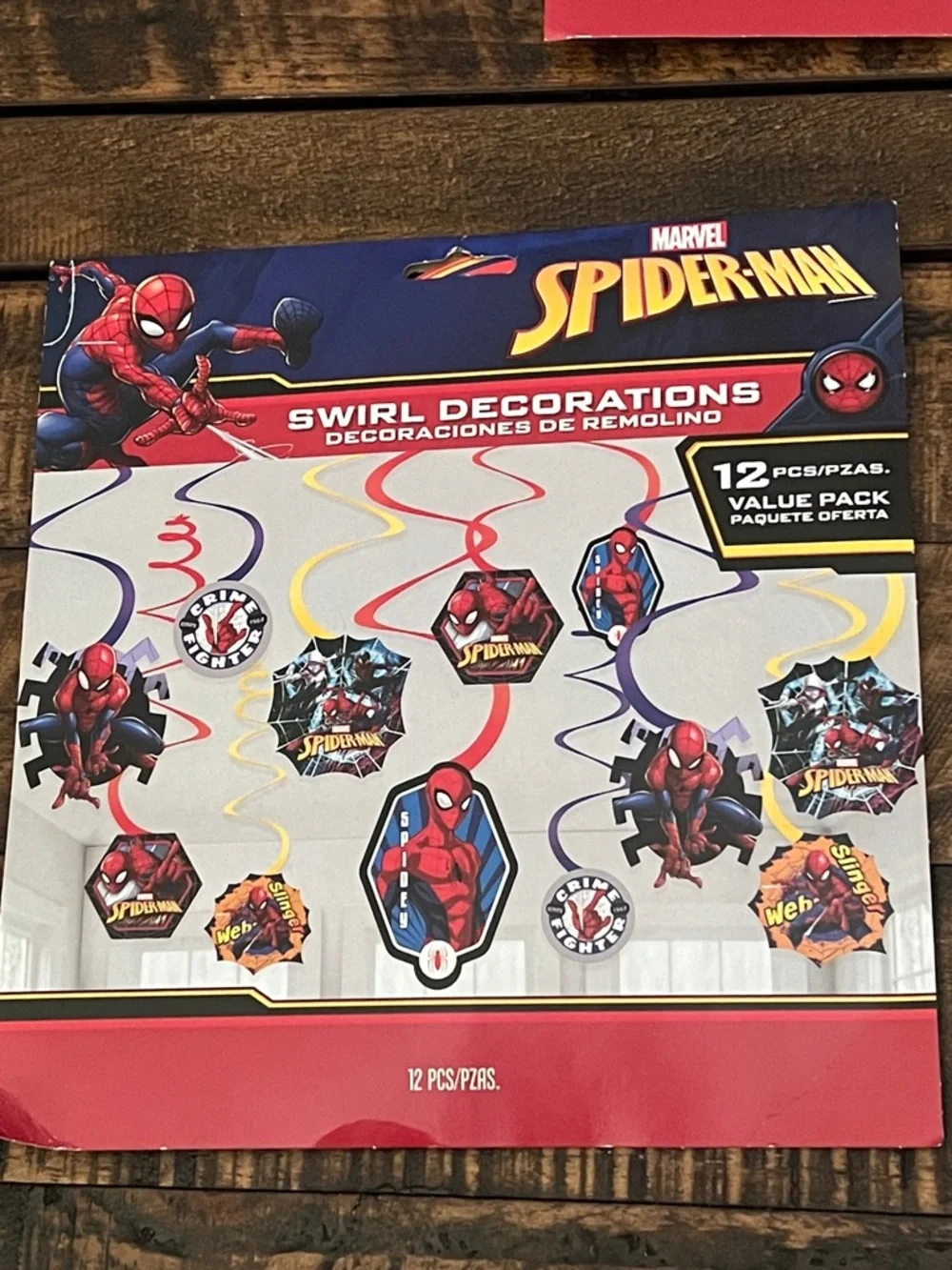 Marvel Spider-Man Party Swirl Decorations - Red, Blue